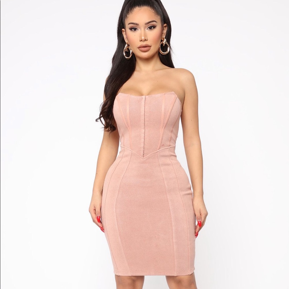 Fashion Nova Pink Midi Dress